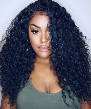 CARA Loose Curly Lace Front Human Hair Wigs 250% High Density Lace Wigs Pre Plucked