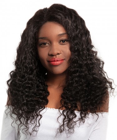 CARA Deep Wave 13x6 Lace Front Human Hair Wigs Pre Plucked with Baby Hair 250% Density 