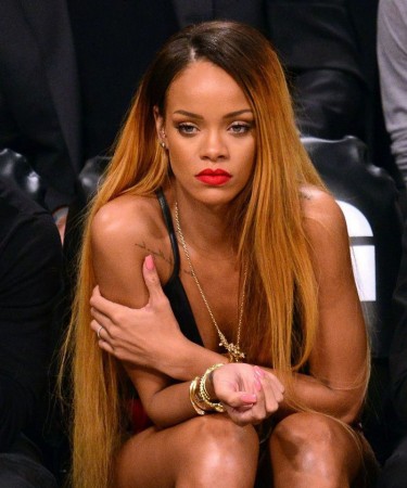 Rihanna Hair Style #1B/30 Ombre Straight Lace Wig