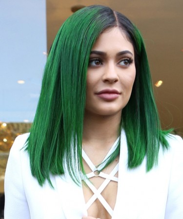 CARA Ombre Wig 1B/Green Straight Short Synthetic Wig 