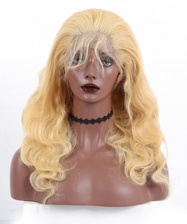 CARA #613 Body Wave 360 Lace Frontal Wig Blonde Lace Front Wig Pre Plucked 180% Density