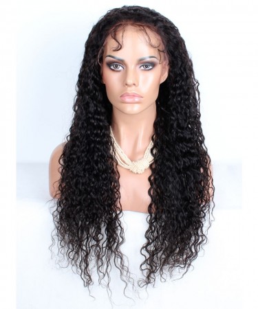 Brazilian Curly Wig Bleached Knots 130% Density Full Lace  Wigs With Baby Hair Pre Plucked 