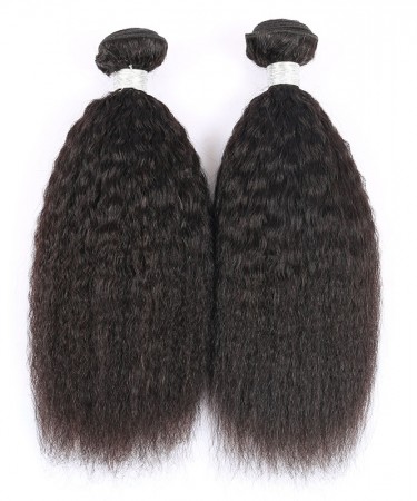 CARA Kinky Straight Brazilian Virgin Hair 3 Pcs 100% Human Hair Weaving