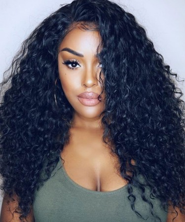 CARA Peruvian Deep Wave Natural Color Curly Hair Weave Bundles 100% Human Hair Weaving 