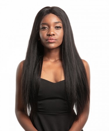 CARA 100% Human Hair 3 Pcs Yaki Straight Brazilian Virgin Hair Bundles 