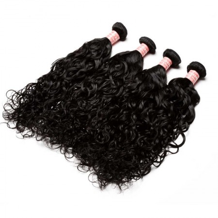 CARA Unprocessed Human Hair Weave Brazilian Virgin Hair Water Wave 4 Pcs