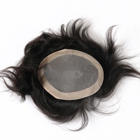 CARA Mono Base Replacement Human Hair Men Toupee For Bald Human Hair Toupee
