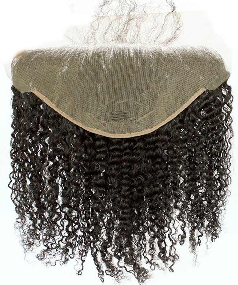 CARA 13x6 Lace Frontal Closure Kinky Curly Brazilian Virgin Hair Ear To