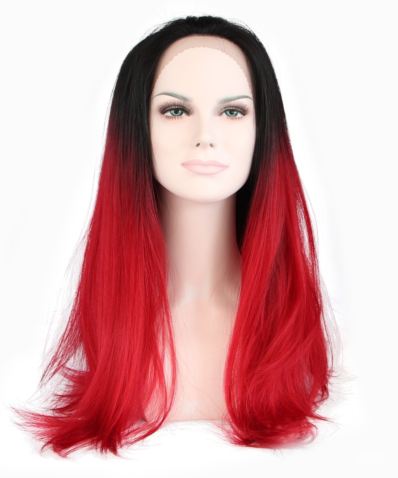red ombre wig