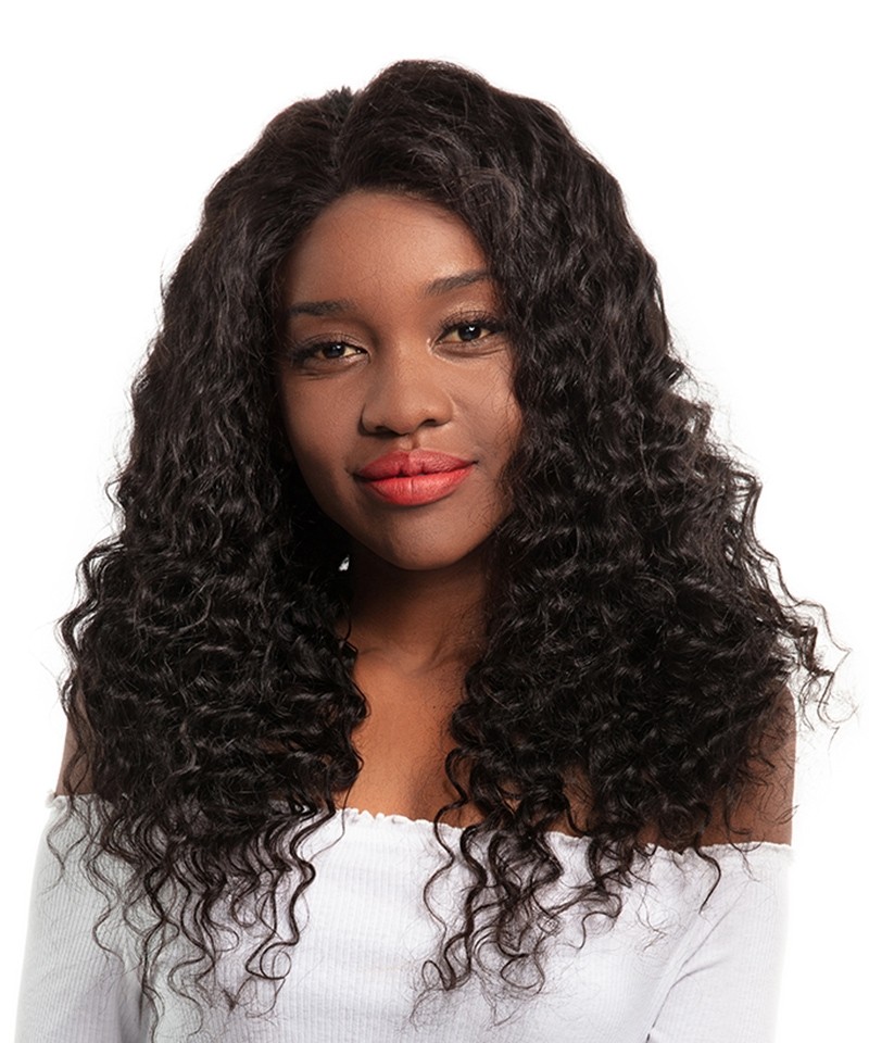 Lace Front Wigs Deep Wave PrePlucked Natural Hairline 150 Density