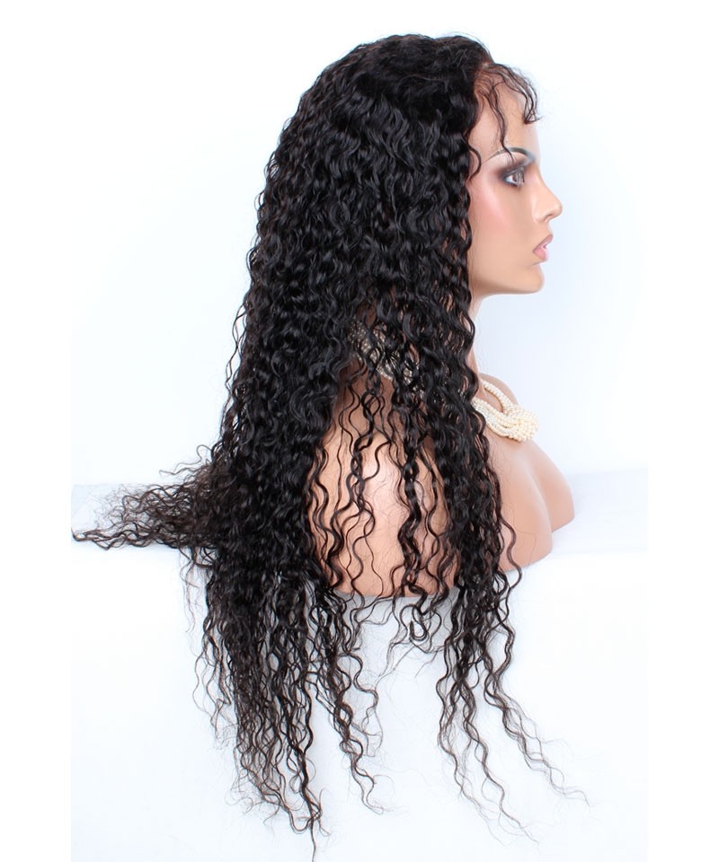 Brazilian Curly Wig Bleached Knots 130% Density Full Lace ...