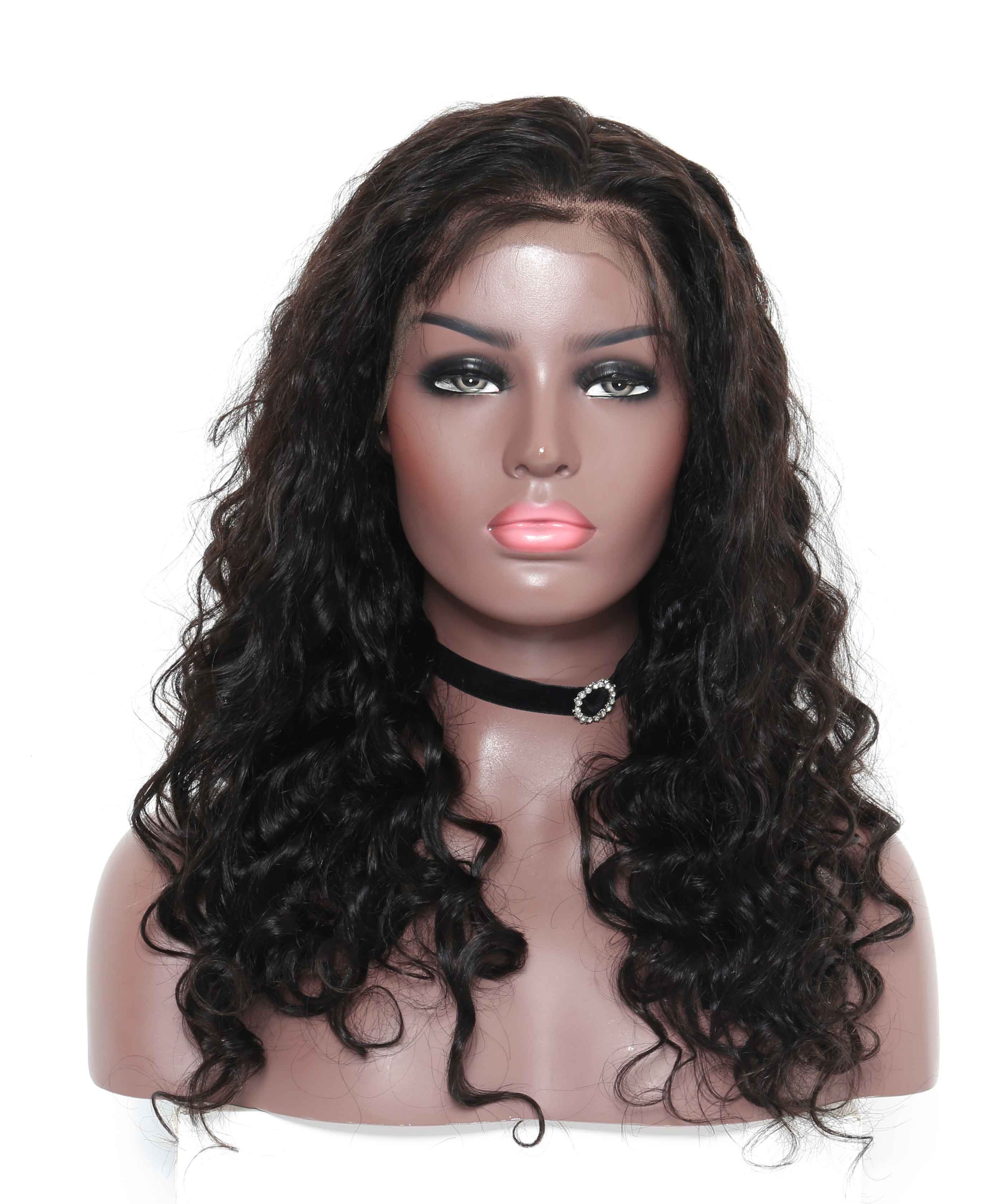 SALE! Lace Front Wigs Loose Wave 120 Density PrePlucked Natural