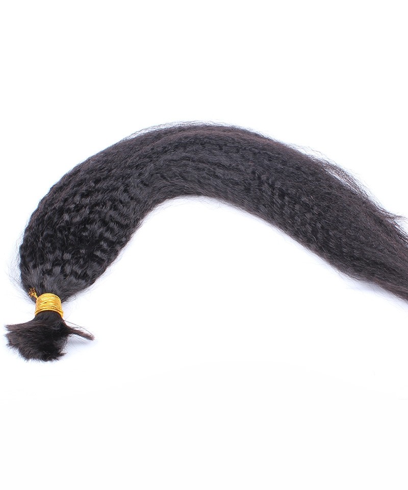 Human Braiding Hair Bulk No Attachment Brazilian Kinky Straight