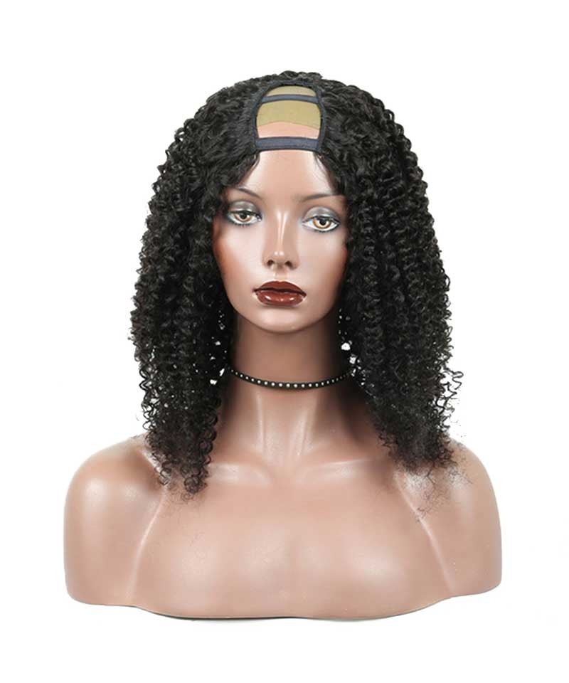 CARA Brazilian Kinky Curly U Part Wig 18inch Lace Front ...