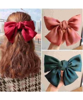 CARA Big Hair Bow Ties Hair Clips Satin Two Layer Butterfly Bow For Women Bowknot Hairpins Trendy Headwear Hair Accessorie