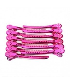 CARA 5Pcs Stainless Steel Hair Clips Professional Salon Sectioning Curling Grips Pins Hairdressing Tools Kit, 5 Colors Optional