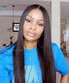 CARA Straight Full Lace Human Hair Wigs Silk Top Wigs Natural Scalp