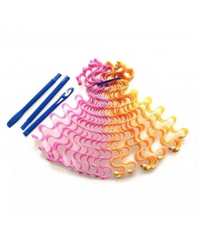 CARA 55 Long 12 Egg Rolls Water Ripple Roll Diy Manual Not Hurt The Hair Spiral Roll Qq Roll Magic Roll Plastic Roll