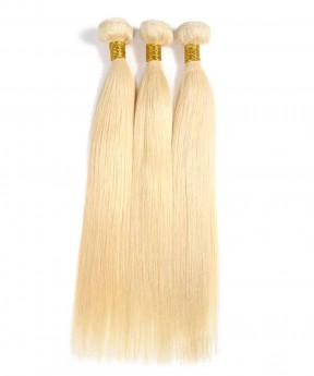 CARA Straight 613 Blonde Brazilian Virgin Hair Bundles 100% Human Hair Weave