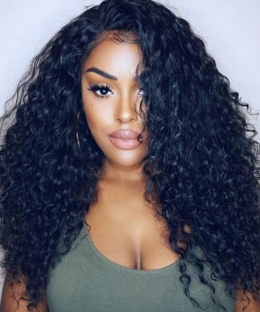 CARA Peruvian Deep Wave Natural Color Curly Hair Weave Bundles 100% Human Hair Weaving