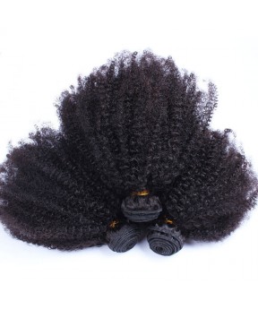 CARA HAIR Peruvian Afro Kinky Curly Hair Weave 4B 4C 100% Natural Hair Weave 3Pieces