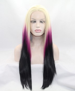 CARA Blonde/Purple Ombre Lace Front Wig Synthetic Wig