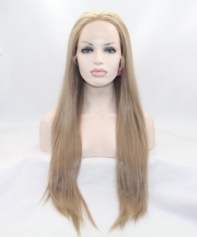 CARA Ash Blonde Straight Synthetic Wig For Black Women
