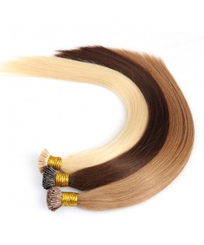CARA Full Cuticle Aligned Remy Human Hair Double Drawn I Tip Extension
