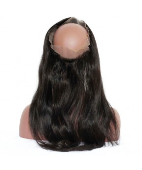 CARA Straight Brazilian Remy Human Hair 360 Lace Frontal With Natural Hairline