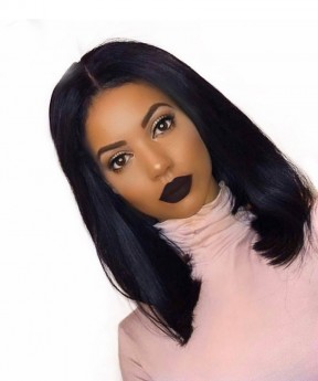 Pre Plucked Full Lace Human Hair Wigs Straight 130% Density Glueless Brazilian Full Lace Wig With Baby Hair