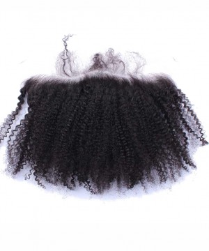 CARA Afro Kinky Curly Lace Frontal Closure 13x4 Bleached Knots 