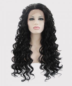 CARA Black Lace Front Wigs Loose Wave Synthetic Wig 