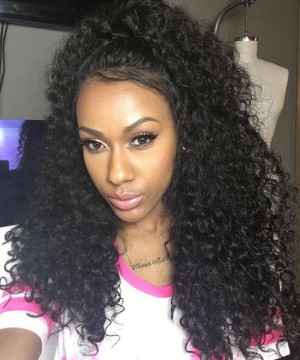 Brazilian Deep Wave Lace Front Human Hair Wigs 300% Density Lace Wigs