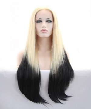 CARA Blonde Root Black Wig Ombre Wig Synthetic Wig Lace Front Wig