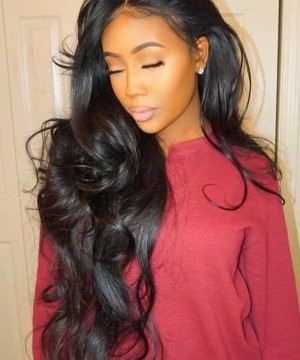 CARA Brazilian Body Wave Lace Front Wig Pre Plucked Human Hair Wigs With Baby Hair 130% Density