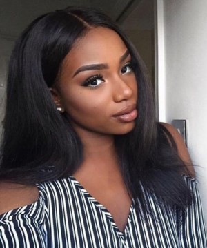 SALE! 14inch Straight Style Lace Front Human Hair Wigs 250% Density