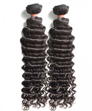 CARA 2 Bundles Brazilian Virgin Hair Deep Wave Unprocessed Human Hair Extensions