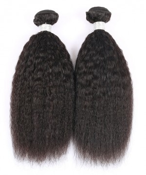 CARA Kinky Straight Brazilian Virgin Hair 3 Pcs 100% Human Hair Weaving