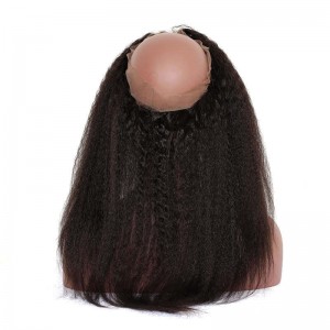 CARA Pre Plucked Kinky Straight 360 Lace Frontal Closure With Baby Hair  