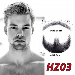 CARA Lace Beard Fake Beard For Men Mustache Hand Made By Real Hair Barba Falsa Cosplay Synthetic Lace Invisible Beards