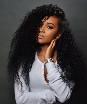 CARA Kinky Curly Brazilian Hair Full Lace Human Hair Wigs For Black Women  