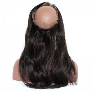 CARA Straight Brazilian Remy Human Hair 360 Lace Frontal With Natural Hairline