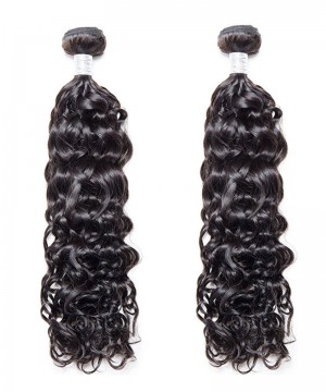 CARA 2 Pcs Water Wave Brazilian Virgin Hair Bundles Cutile Kept Remy Hair Weaves