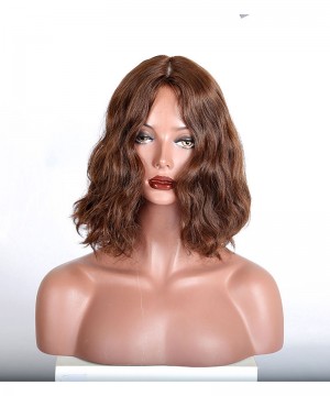 CARA Jewish Lace Wigs Unprocessed Medium Brown #4 Color 100% Human Hair Natural Wave 