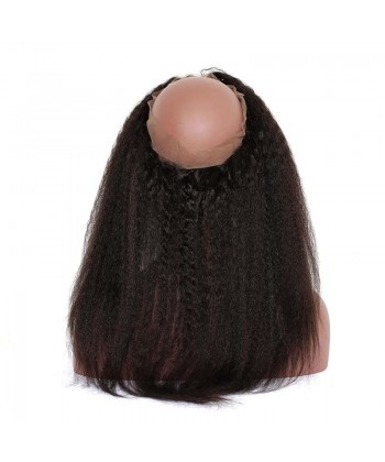 CARA Pre Plucked Kinky Straight 360 Lace Frontal Closure With Baby Hair