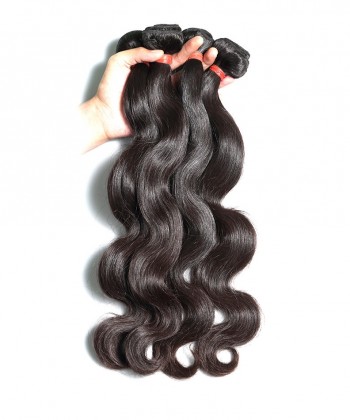 Brazilian Body Wave Hair Extensions 100% Remy Human Hair Weave Bundles Natural Color