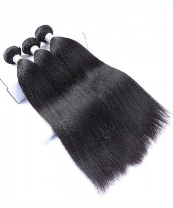 CARA Malaysian Virgin Hair 3 Pcs Yaki Straight Bundles 100% Human Hair