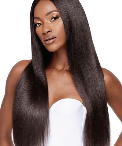 CARA Brazilian Virgin Hair Yaki Straight 360 Lace Frontal With 3 Bundles Natural Color