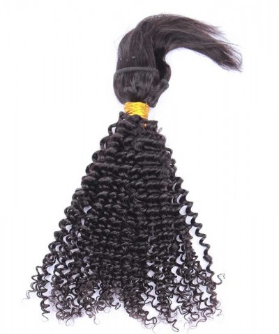 CARA Brazilian Kinky Curly Braid in Bundles Human Hair Weave 3 Pcs Natural Color