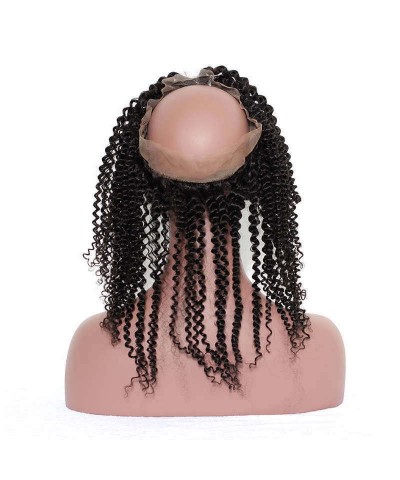 CARA Brazilian Virgin Hair Kinky Curly 360 Lace Frontal With 3 Bundles